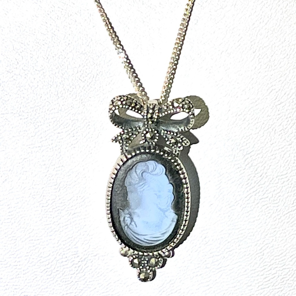 Sterling European Cameo Necklace